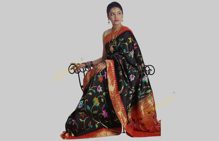 red pathani silk sarees aurangabad